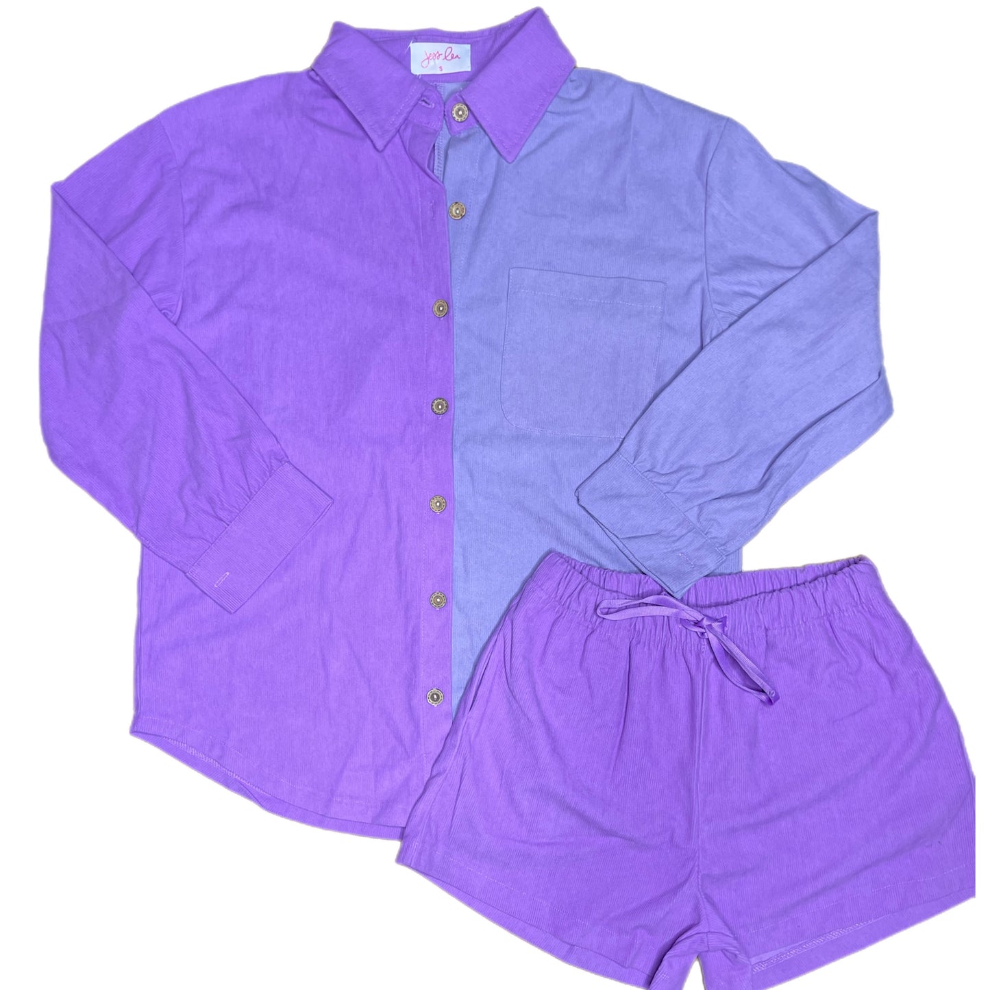 Color Block Corduroy Set