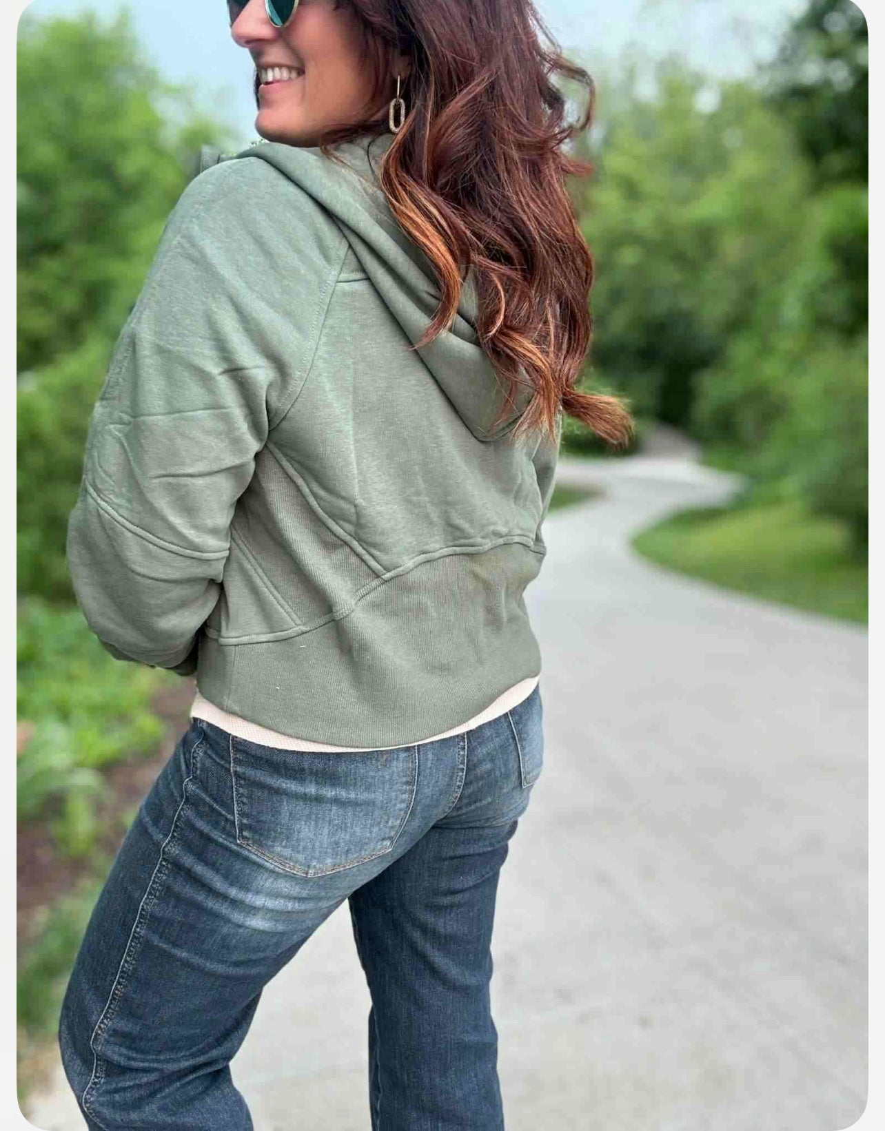 Cool Down Zip Hoodie Olive