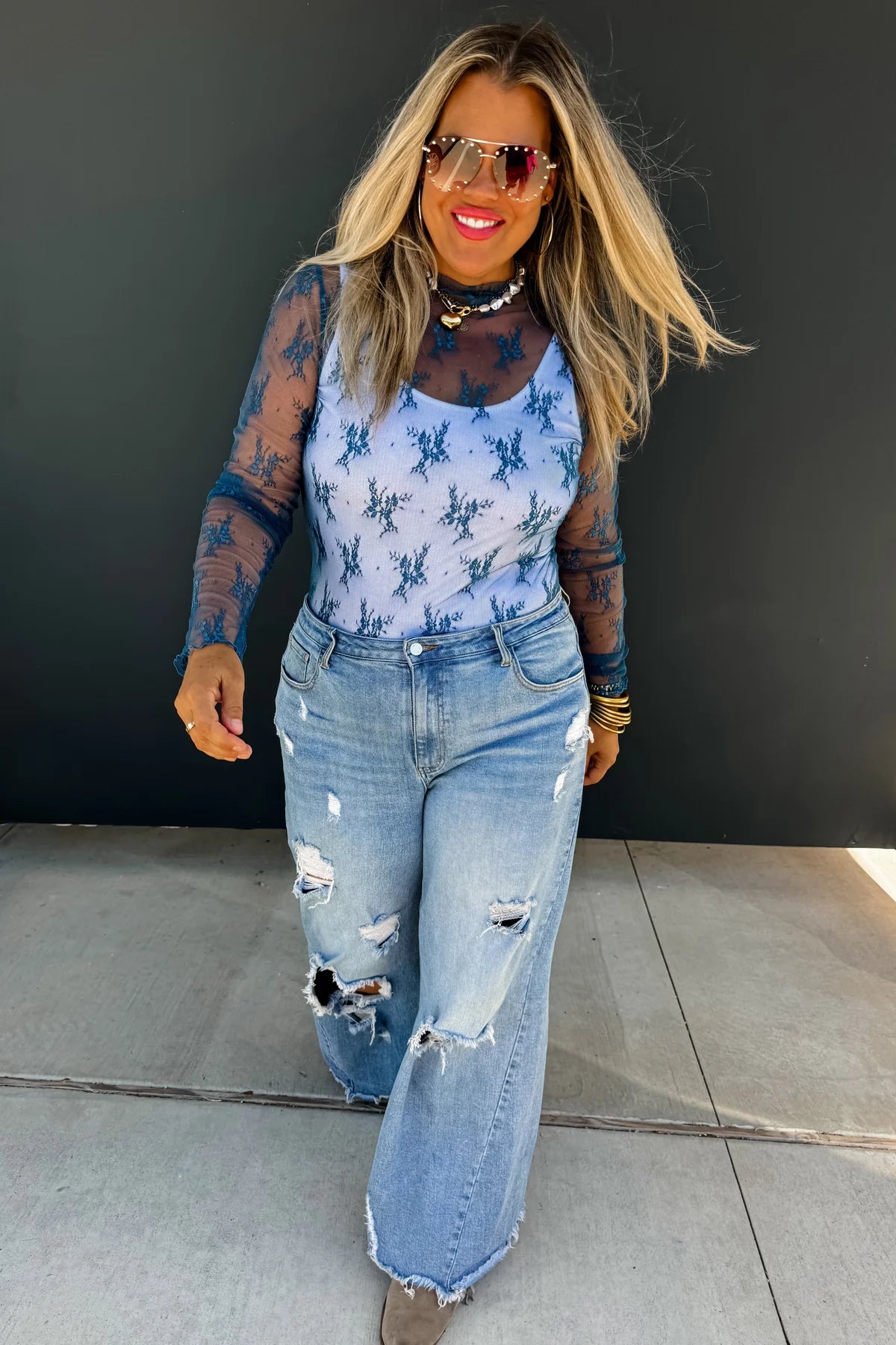 Lace In Love Mesh Top