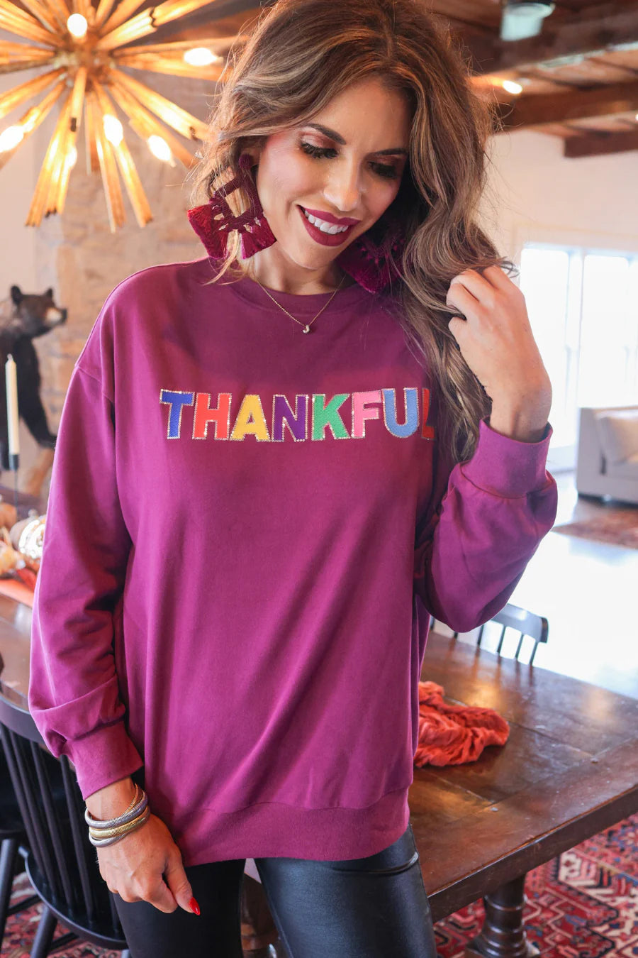 Thankful in Color Sequin Top