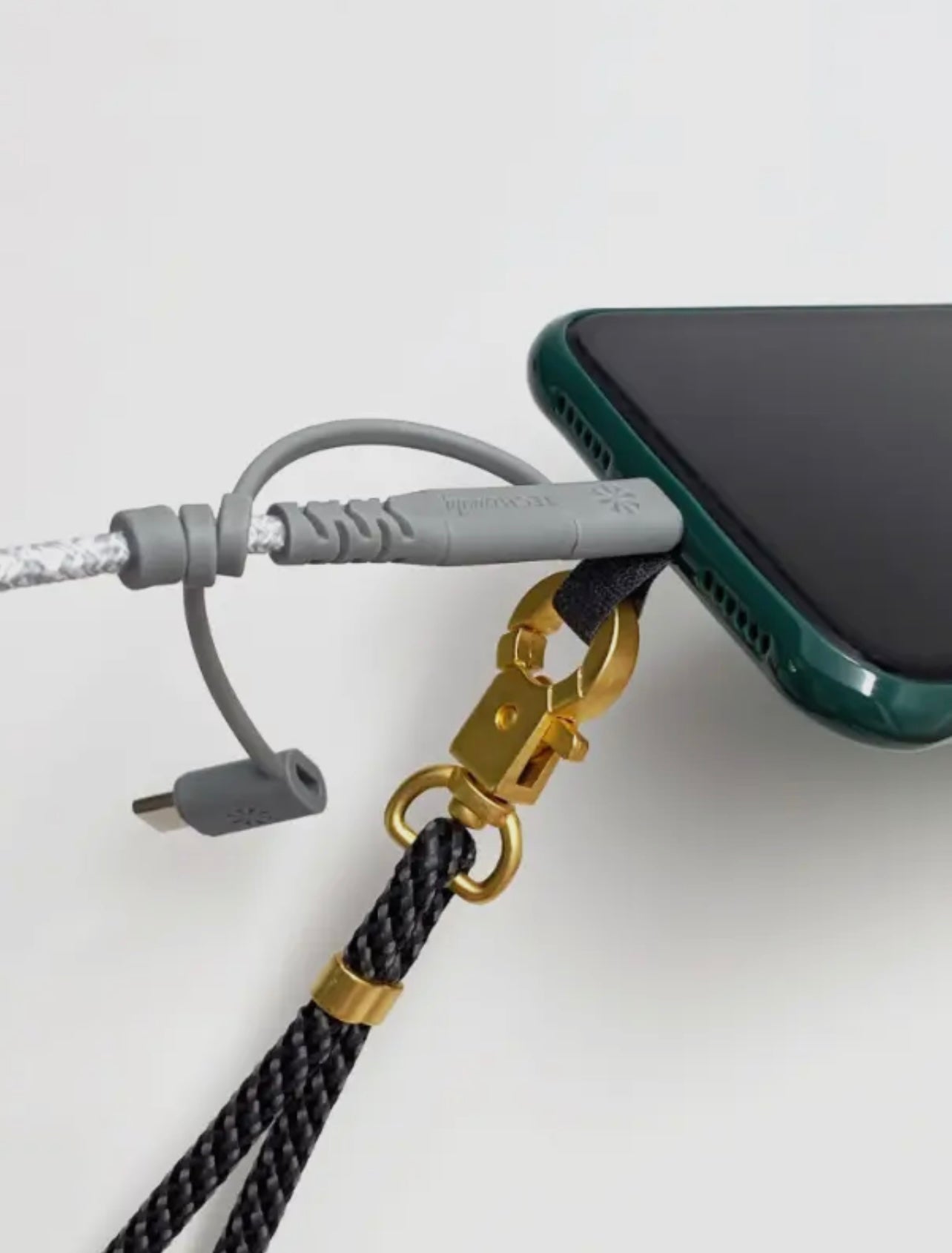 The Hookup Phone Lanyard in Charcoal