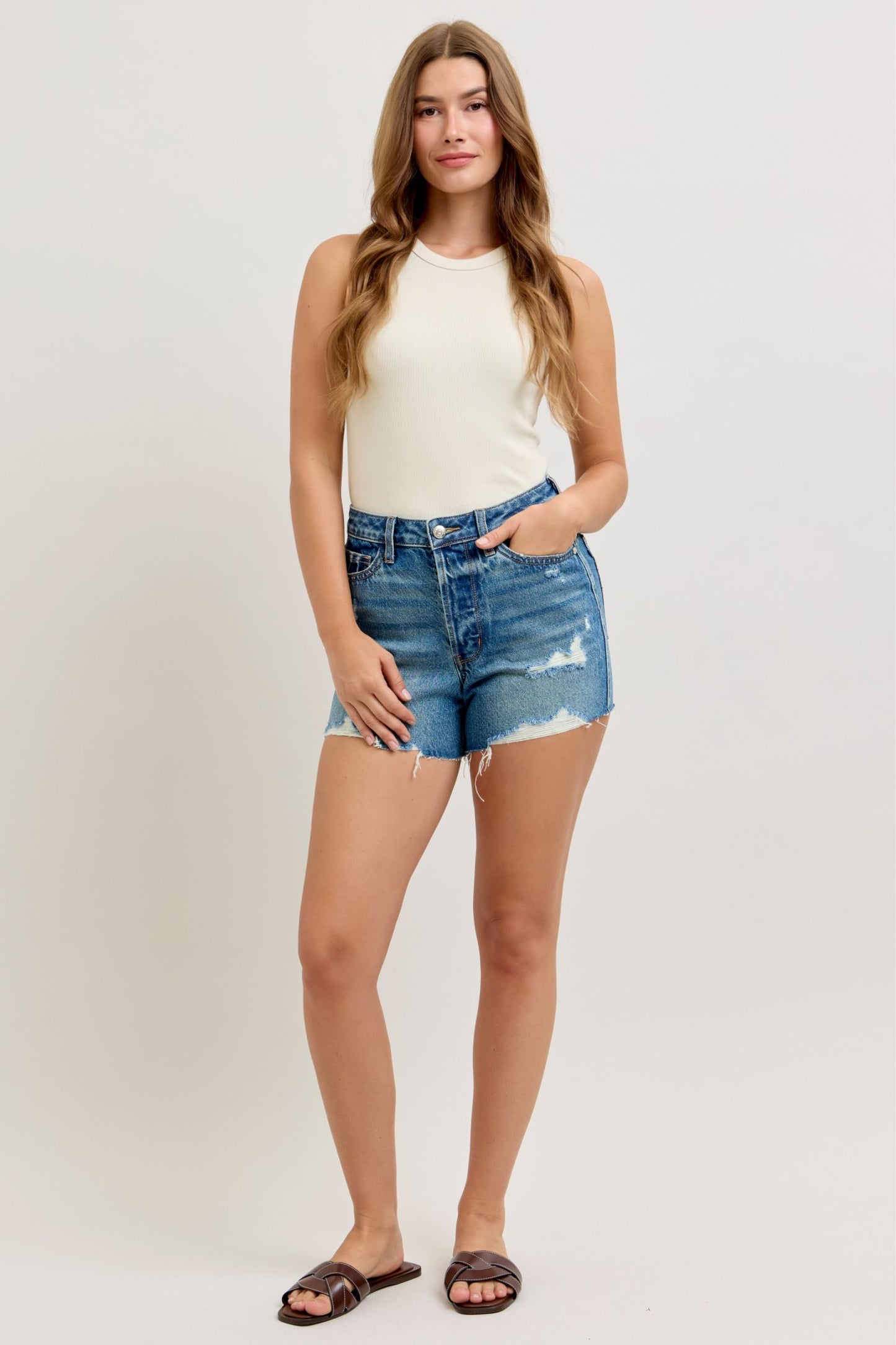 High Rise Rigid Magic Cut Off Judy Blue Shorts
