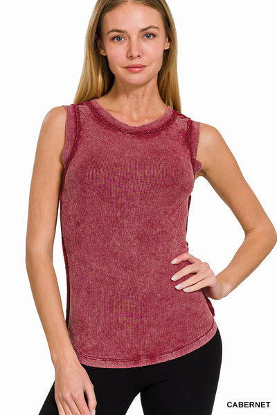 Washed Ribbed Tank