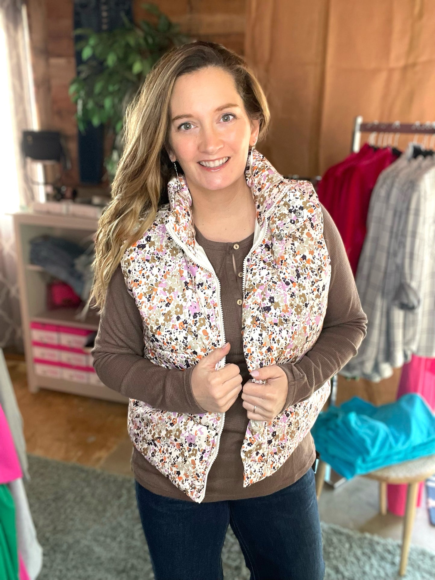 Monet Style Floral Vest