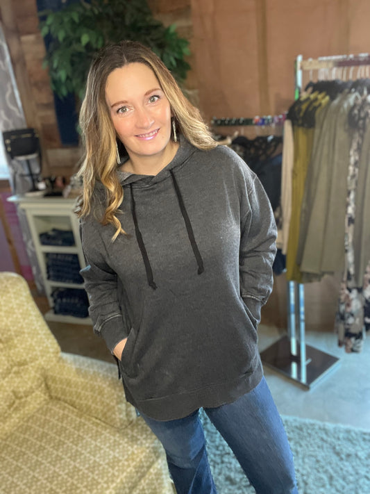 Vintage & Famous Hoodie Charcoal