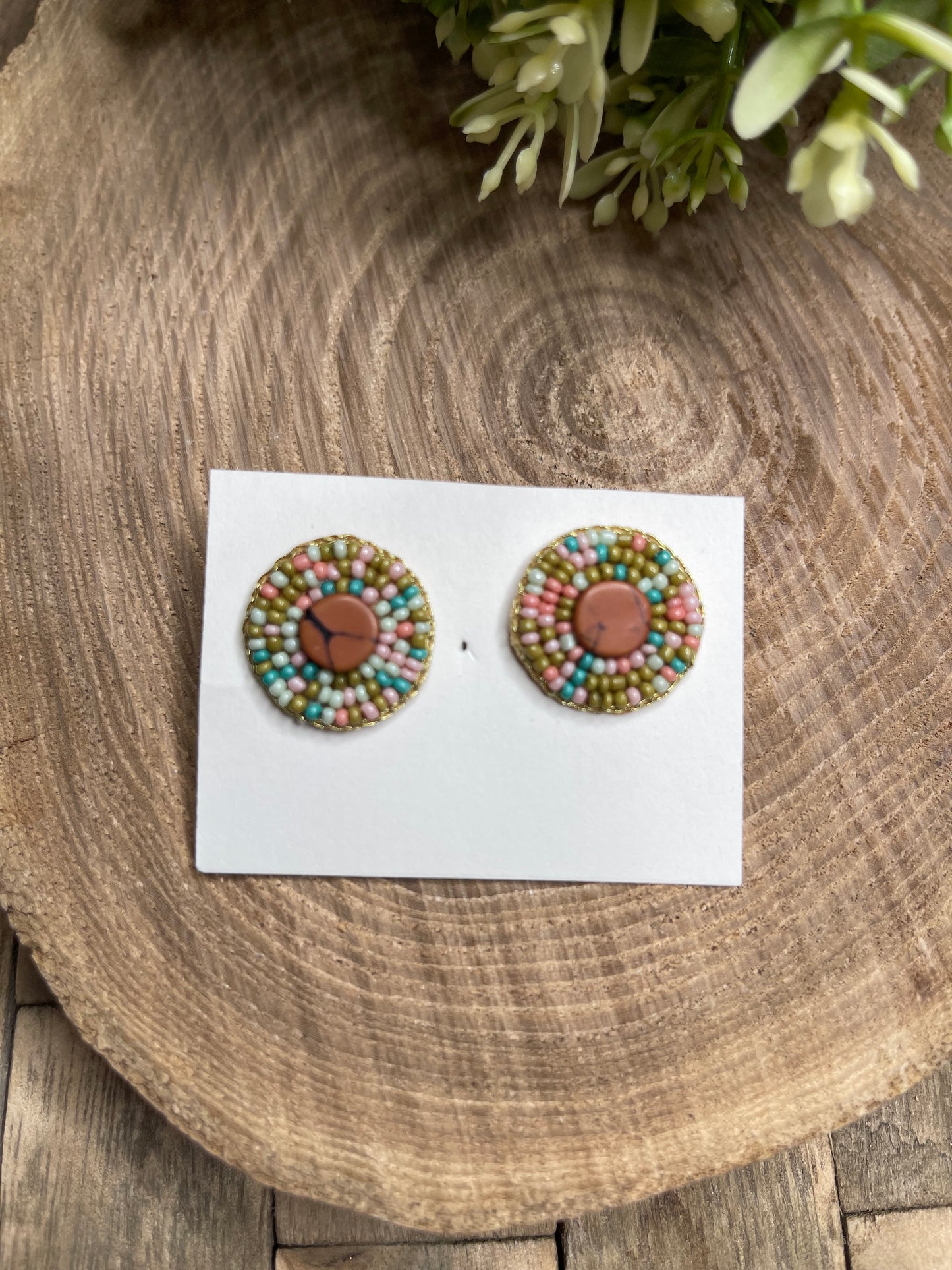 Surrounded Stones Earrings