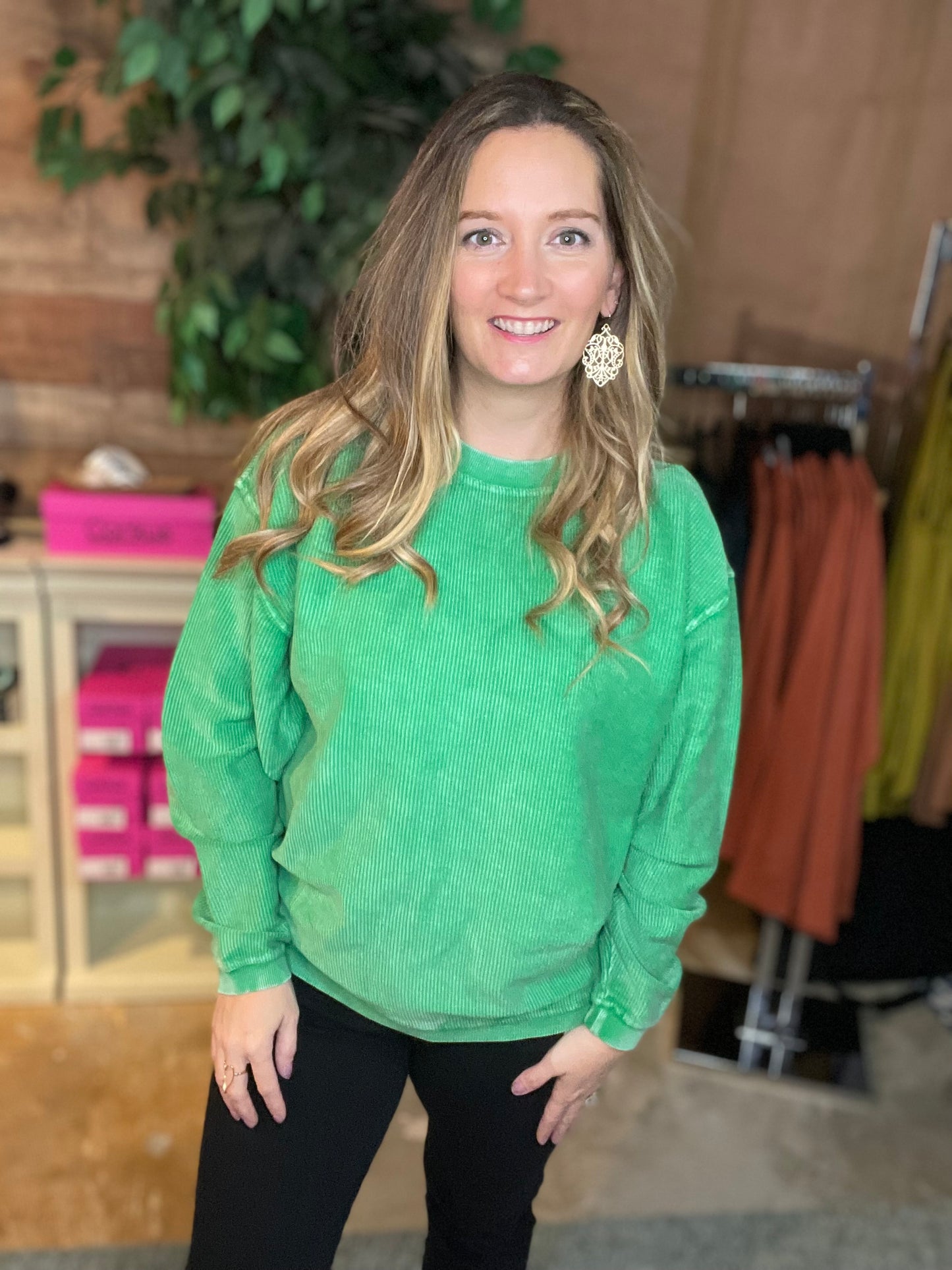 Luxe Corded Crewneck