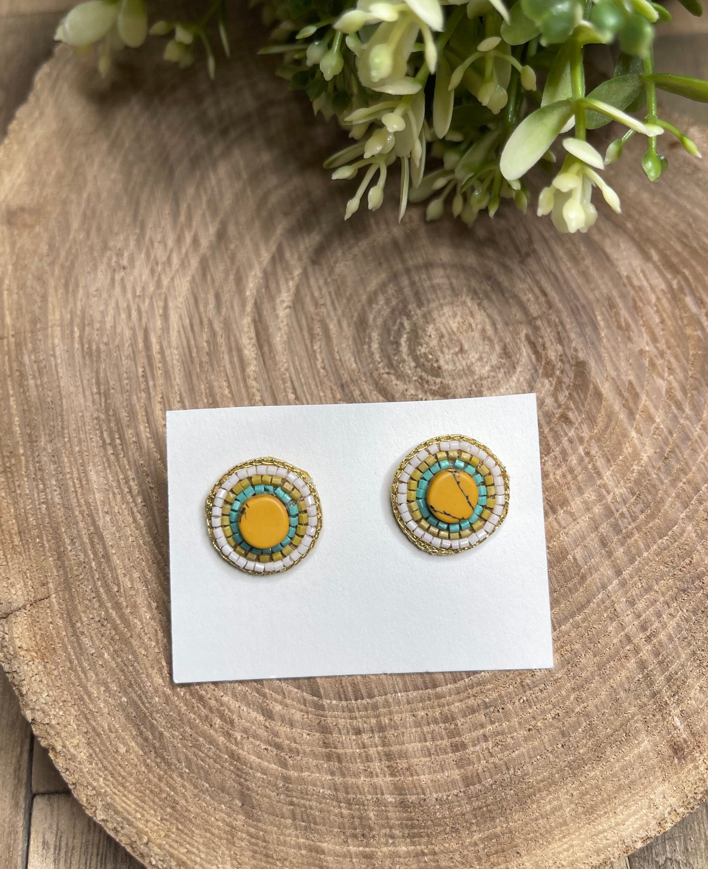 Surrounded Stones Earrings