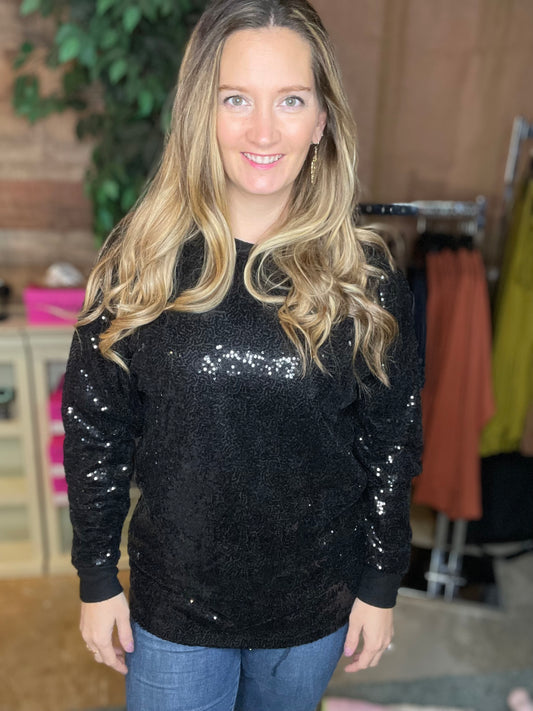 Classy Shine Sequins Top