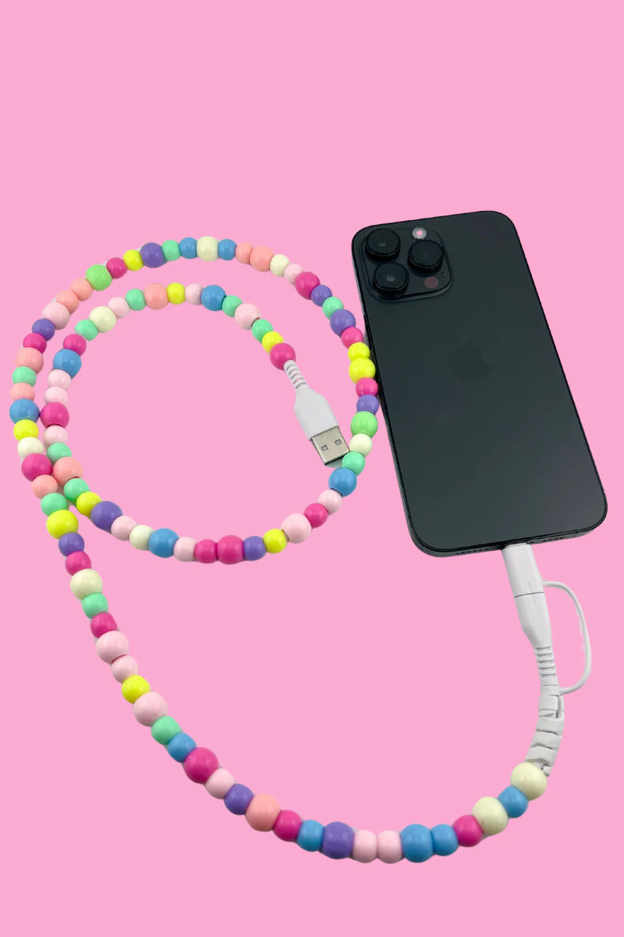 Beaded & Charged phone charger