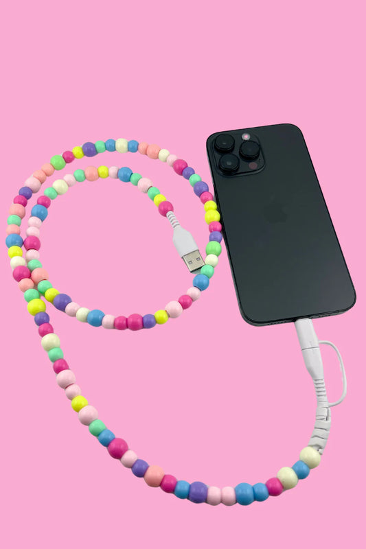 Beaded & Charged phone charger