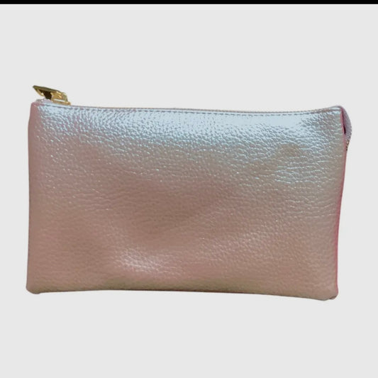 Clutch Wallet in Crossbody Bag-Metallic Blush