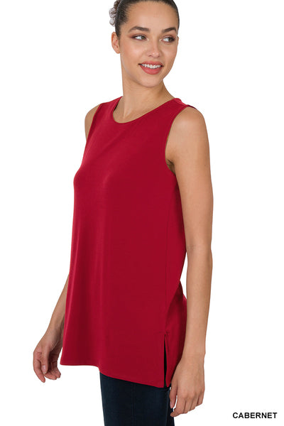 Side Slit Sleeveless Top