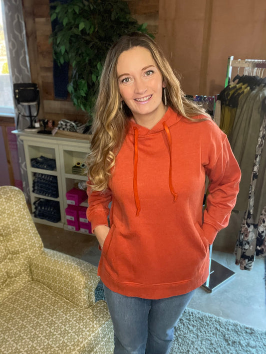 Vintage & Famous Hoodie - Rust