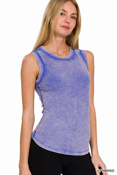 Washed Ribbed Tank