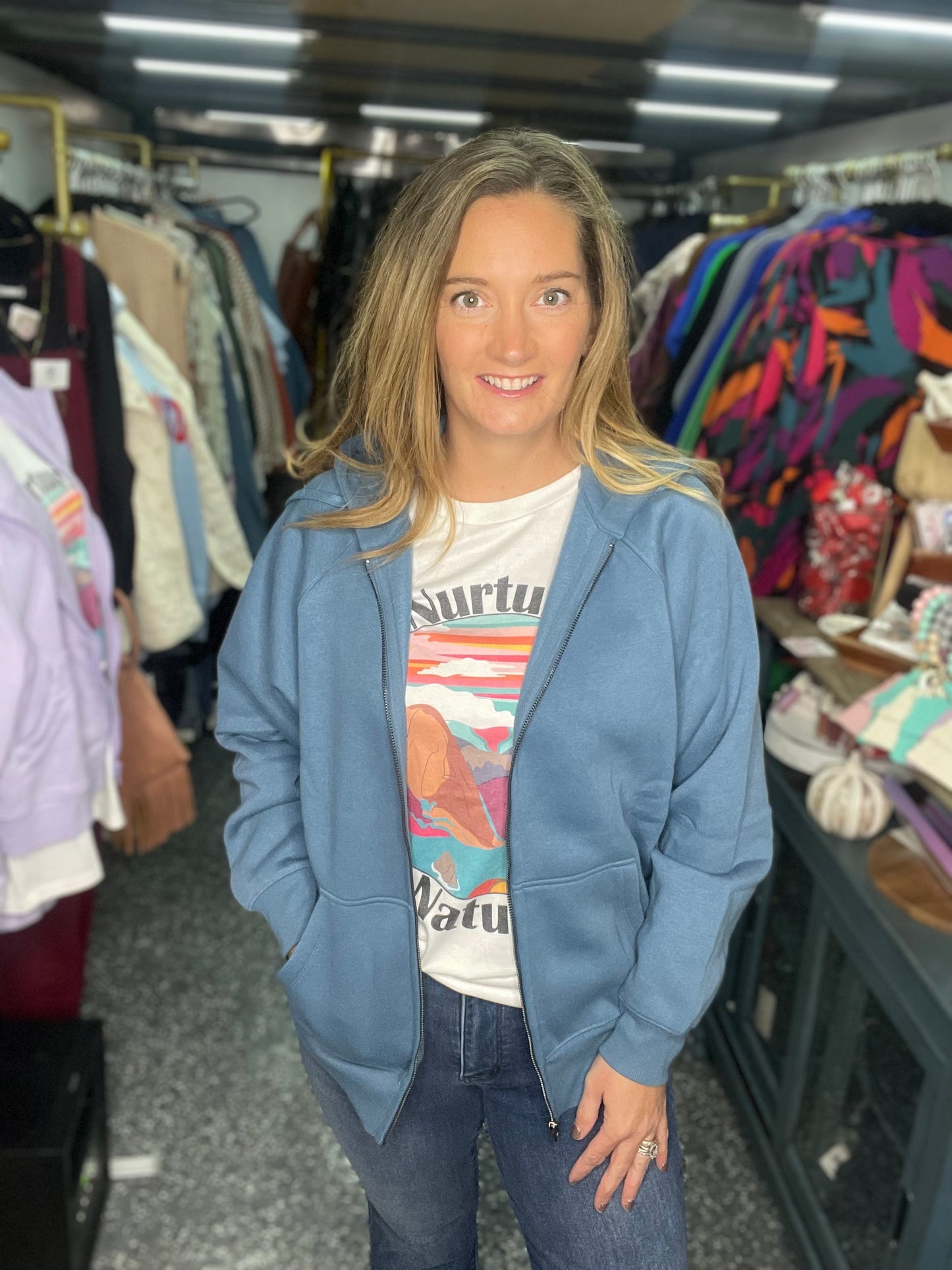 Bonfire Hoodie in Blue
