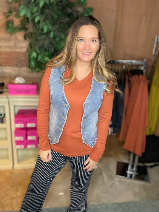 Judy Blue Navy Pinstripe Jeans