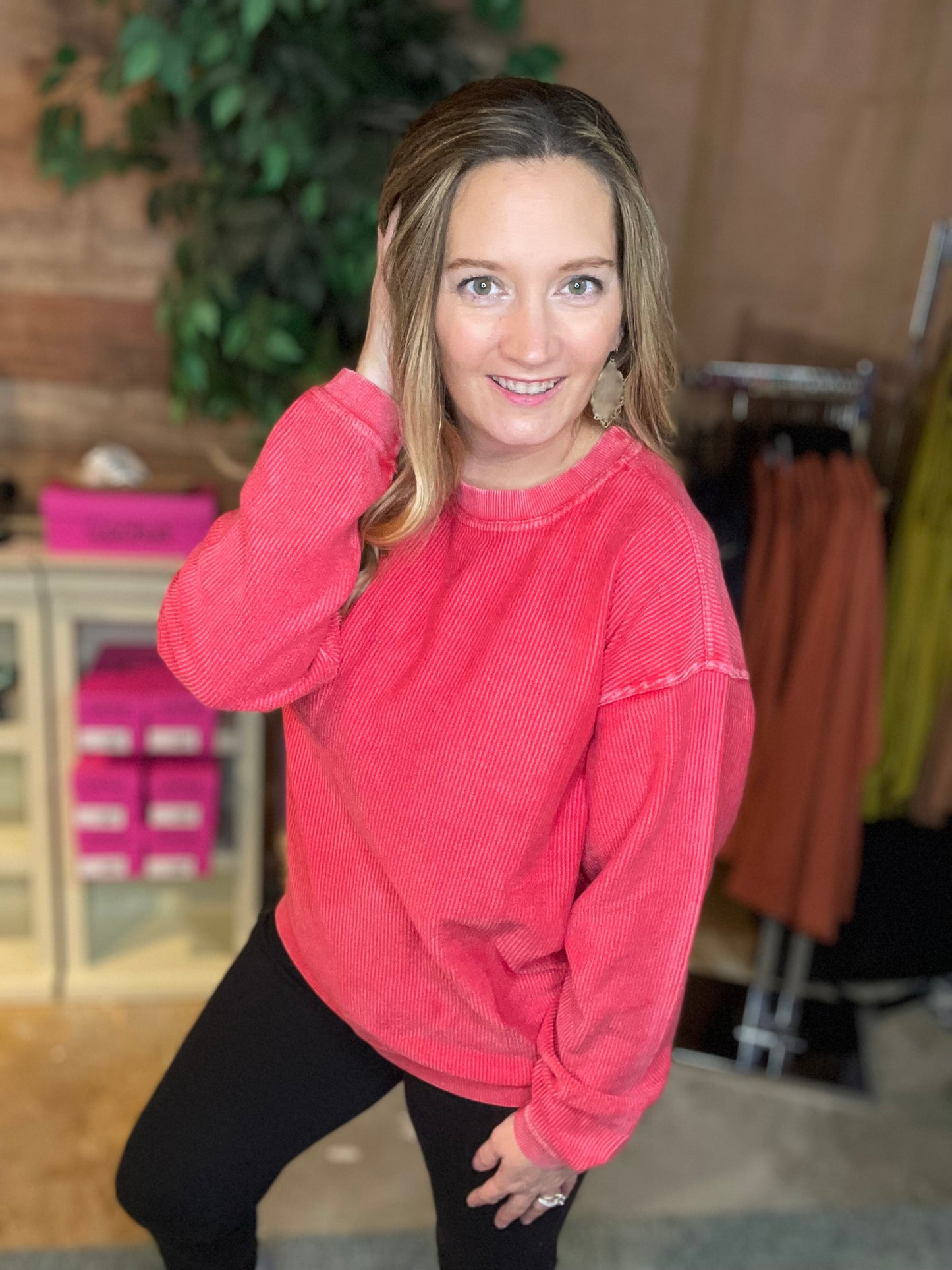 Luxe Corded Crewneck