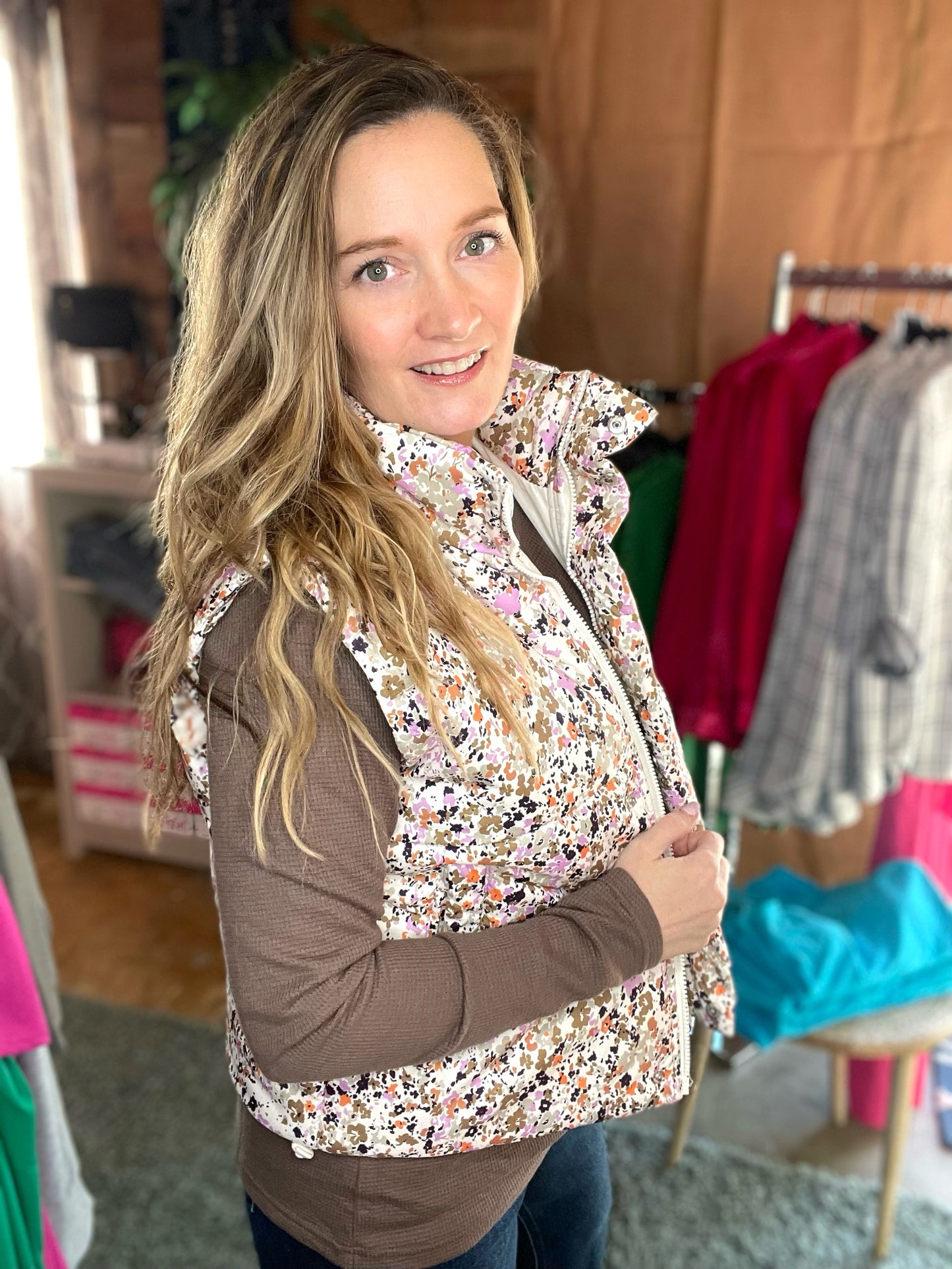 Monet Style Floral Vest