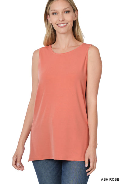 Side Slit Sleeveless Top