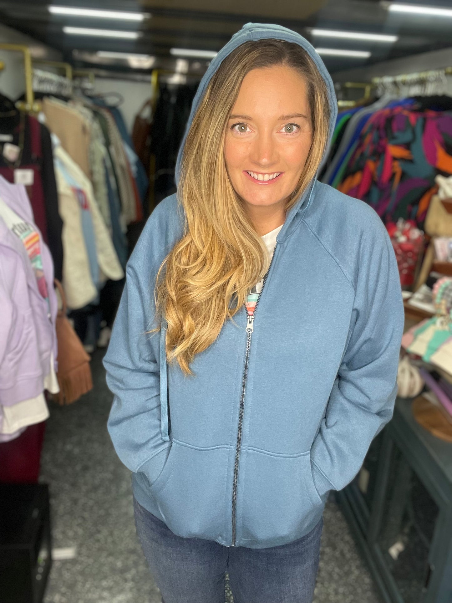 Bonfire Hoodie in Blue