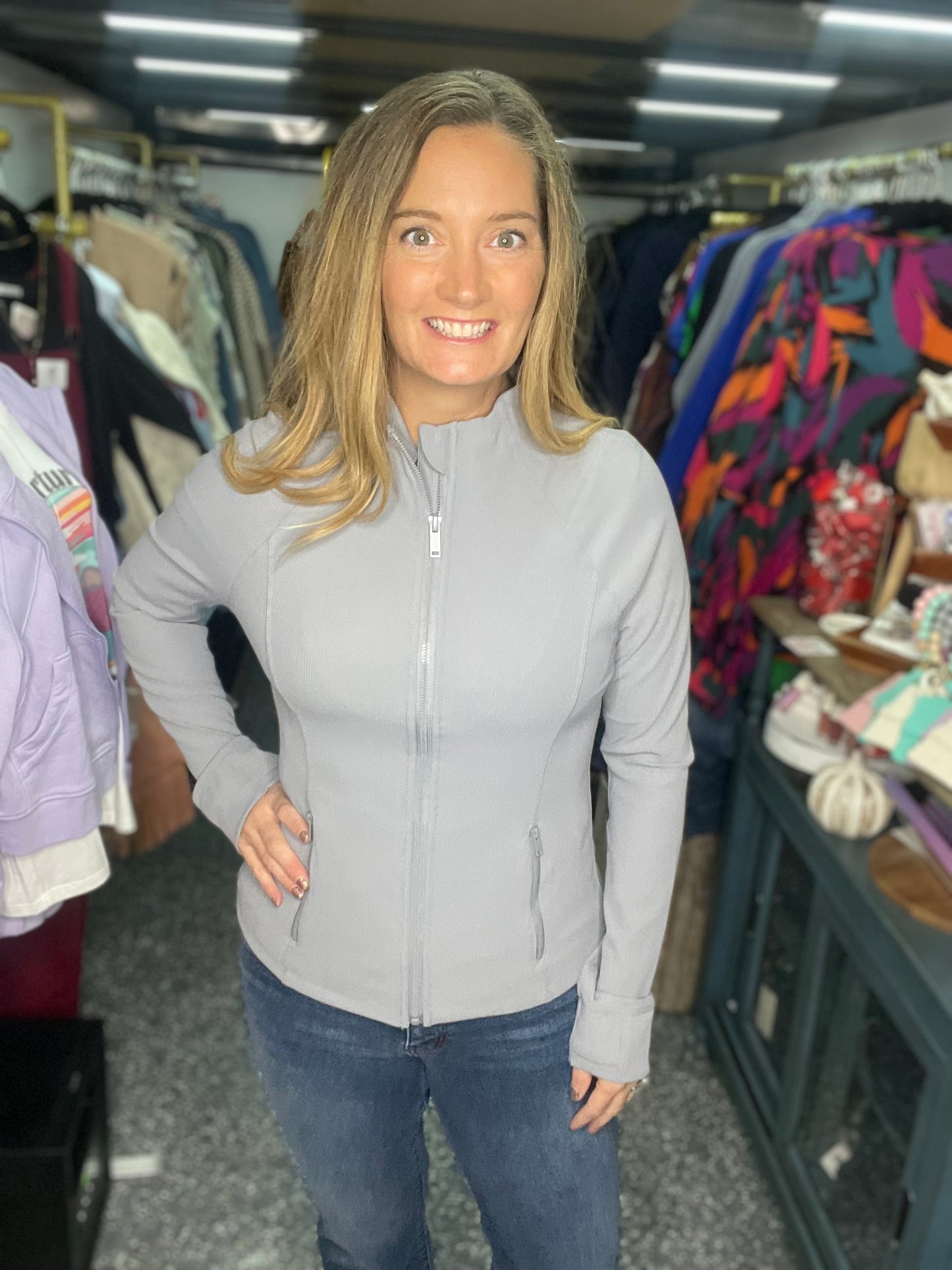 Work It Gurl Jacket in Gray