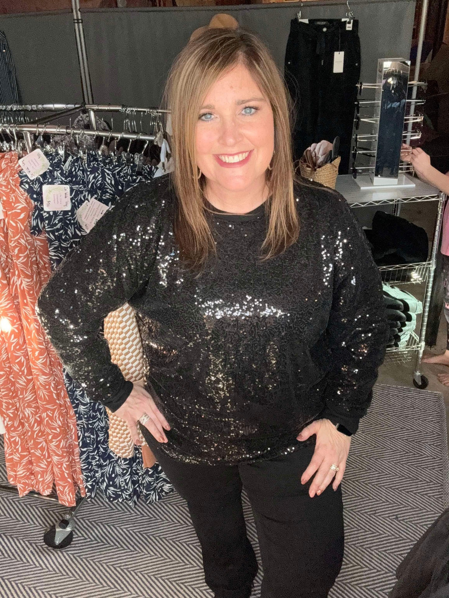 Classy Shine Sequins Top