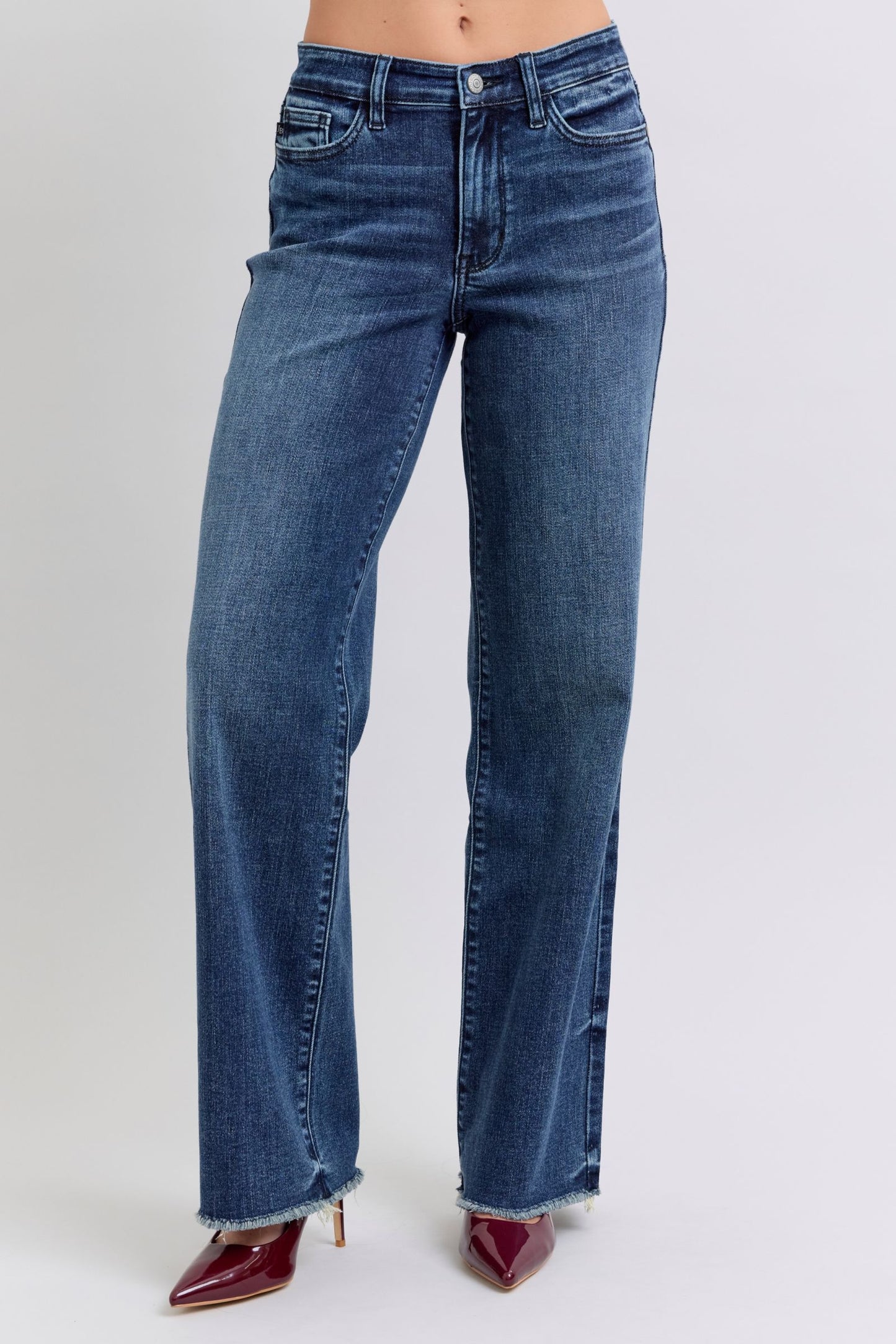 Judy Blue Wide Leg Mid Rise Jeans