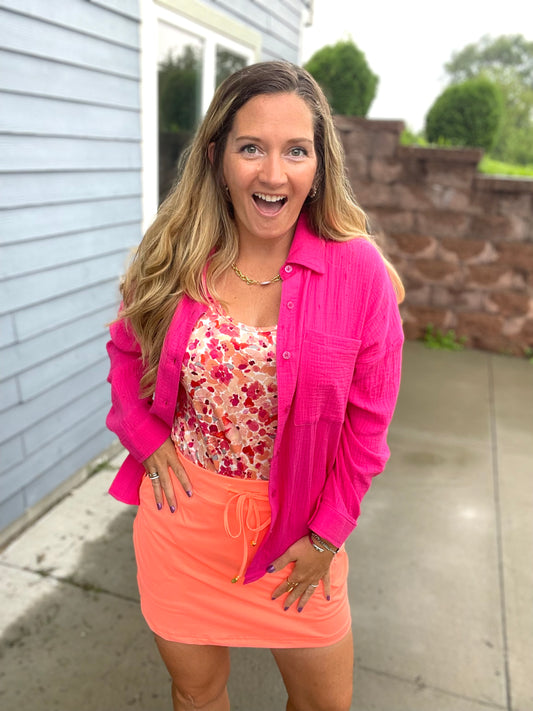 Emerson Gauze Top in Pink