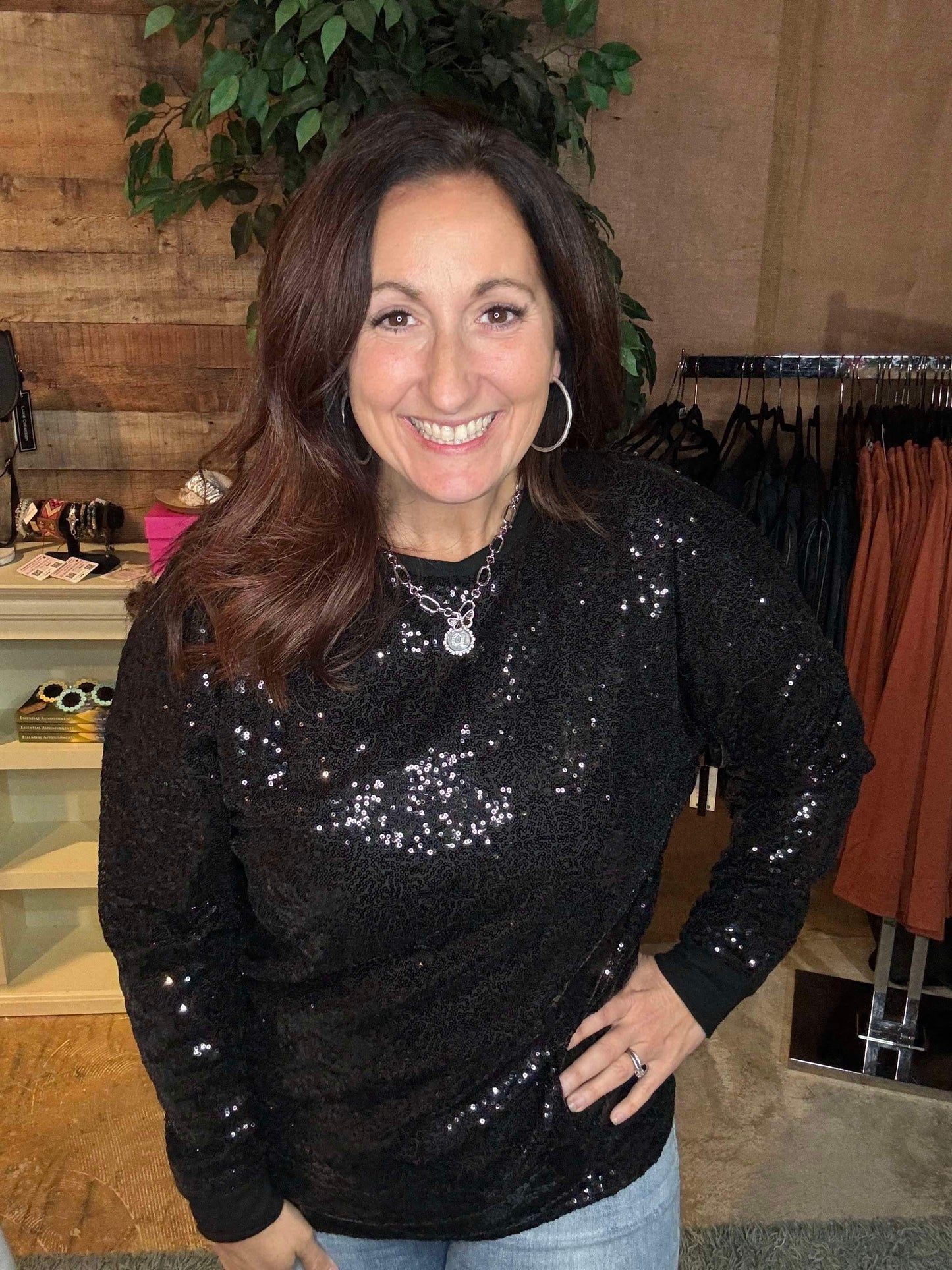 Classy Shine Sequins Top