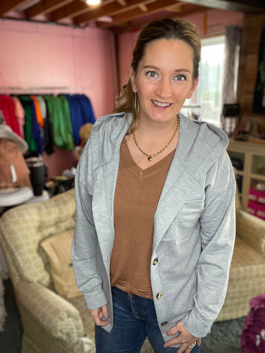 Day Maker Hooded Shacket
