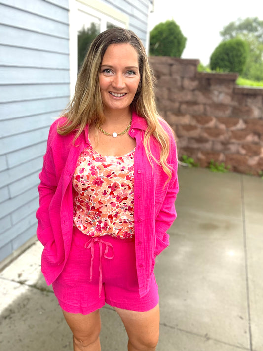 Emerson Gauze Shorts in Pink