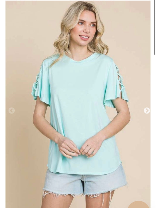 Criss Cross Sleeve Top