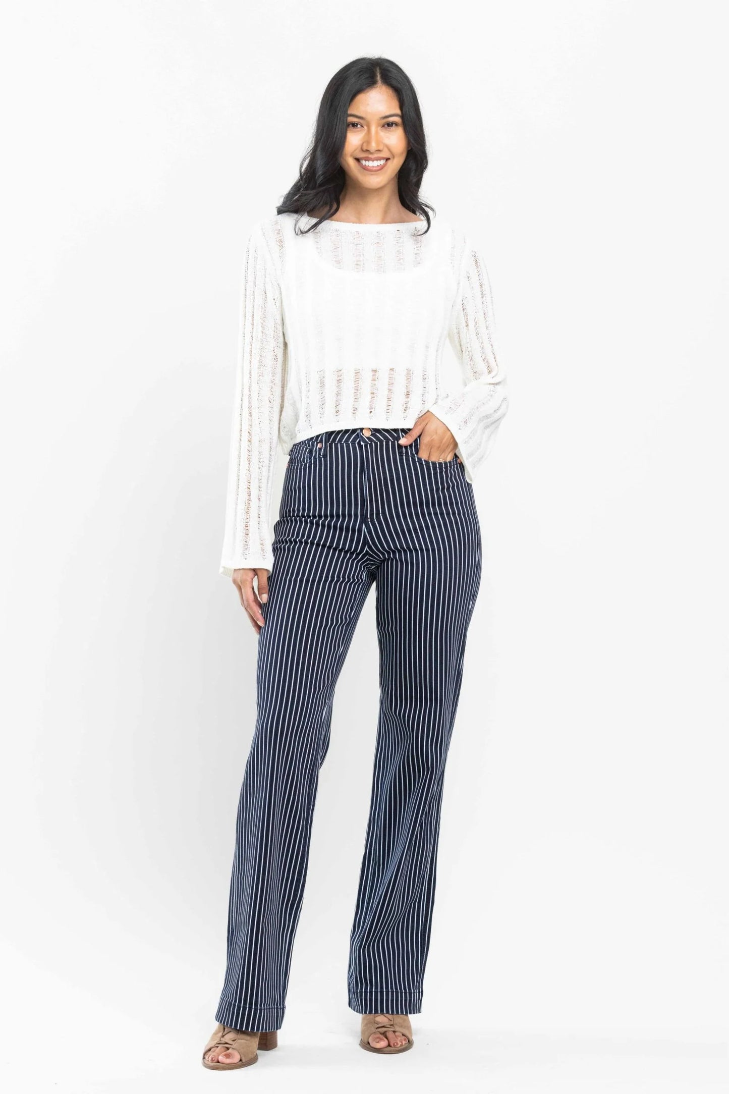 Judy Blue Navy Pinstripe Jeans
