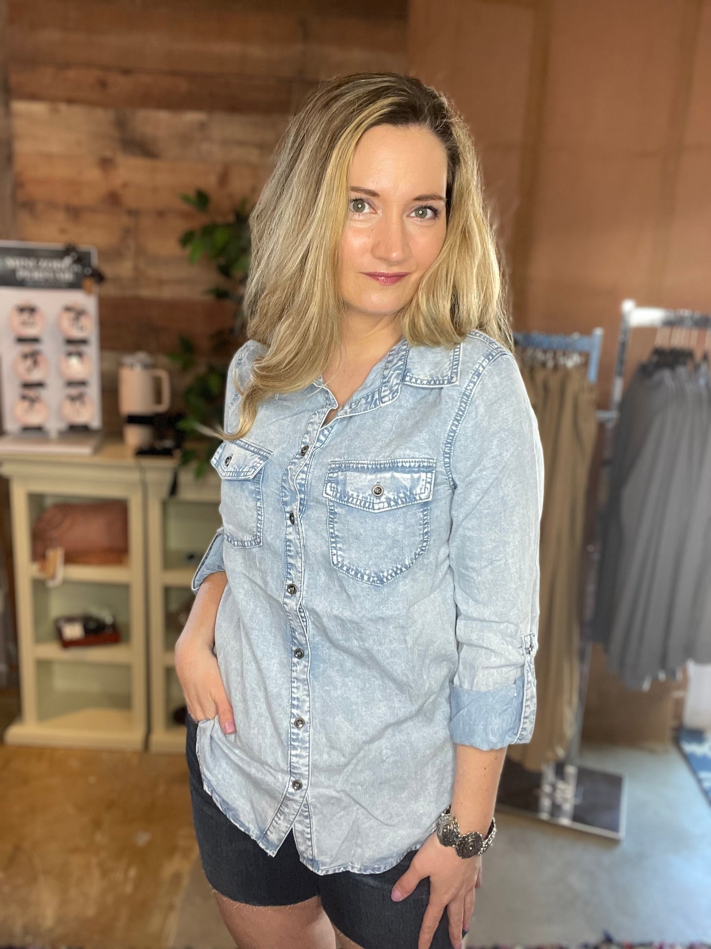 Lightweight Denim Shacket