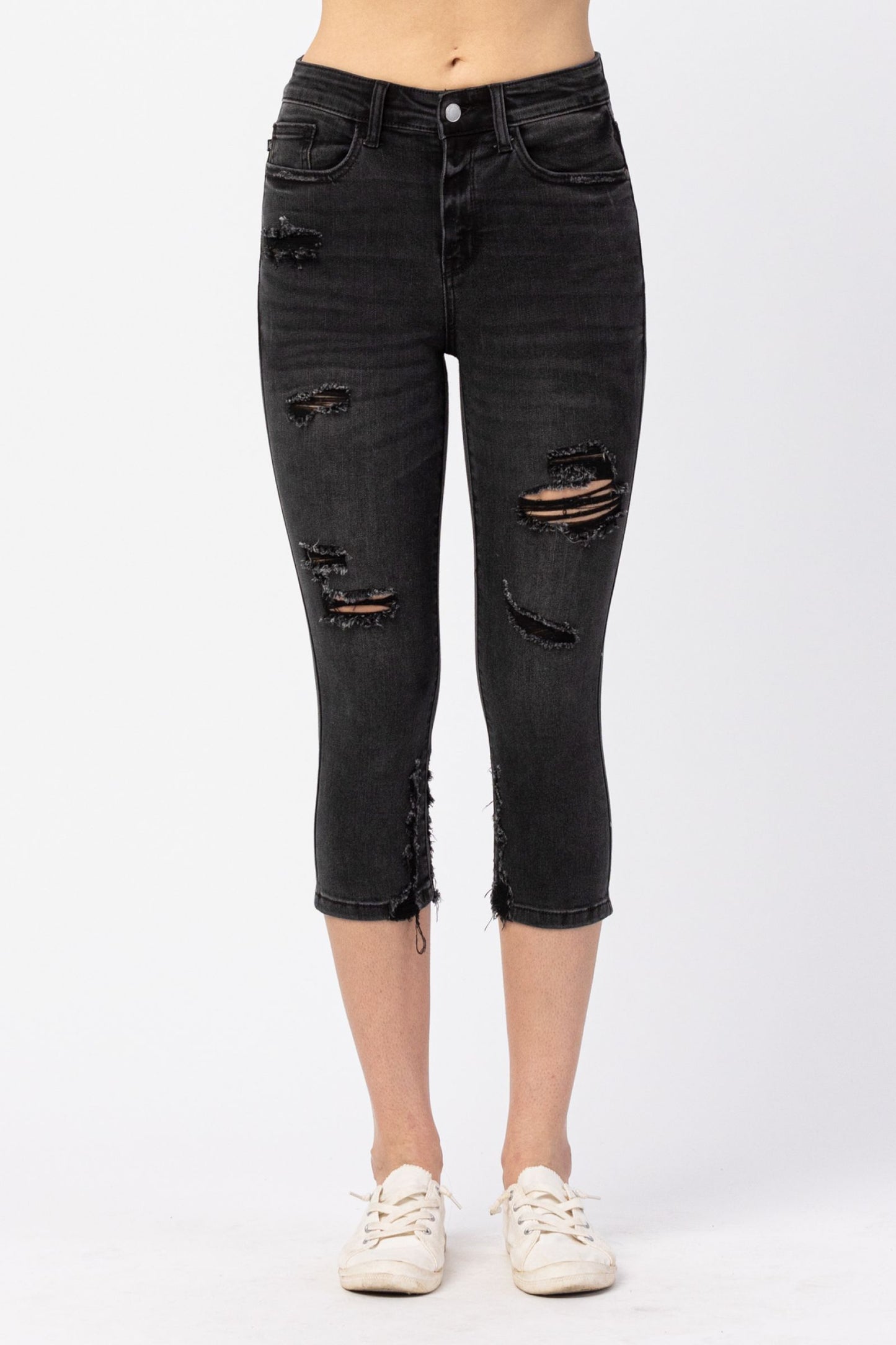 Judy Blue Distressed Capri